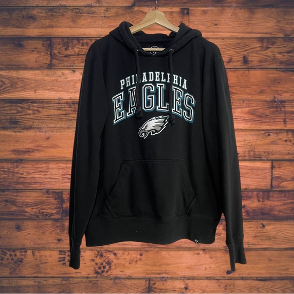'47 Brand Philadelphia Eagles‎ Hoodie Black Mens Medium
